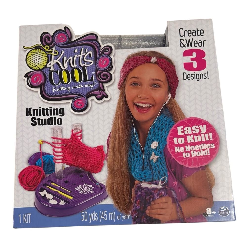 Discontinued Knit's Cool Knitting Studio create & wear 3 designs NEW